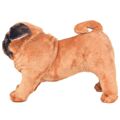 Cão Pug de Montar em Peluche Castanho Claro XXL