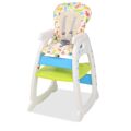  Cadeira de Bebé Refeição Conversí­vel 3 em 1 com Mesa Azul e Verde