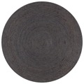Tapetes Artesanal em Juta Redondo 150 cm Cinzento Escuro