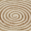 Tapetes Artesanal em Juta em Espiral Branco 120 cm