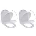 Tampos Sanita com Tampas de Fecho Suave 2 pcs Plástico Branco