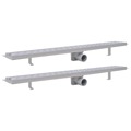 Dreno de Chuveiro Linear 2 pcs Linhas 930x140 mm Aço Inoxidável