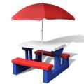 Mesa de Piquenique com Guarda-chuva para Crianças