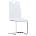 Cadeiras de Jantar Cantilever 4 pcs Couro Artificial Branco