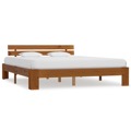 Estrutura de Cama 160x200 cm Pinho Maciço Castanho Mel