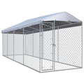 Canil de Exterior com Telhado 7,6x1,9x2,4 M