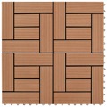 Ladrilhos de Pavimento 22 pcs Wpc 2m² 30x30 cm Castanho