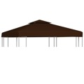 Cobertura Gazebo com 2 Camadas 310 G/m² 3x3 M Castanho