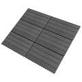 Ladrilhos 60x30 cm 6 pcs 1m² Wpc Cinzento