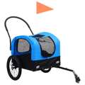 Reboque Bicicletas/carrinho para Animais 2-em-1 Azul/preto
