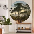 Wallart Papel de Parede Circular "umbrella Pines In Italy" 142,5 cm
