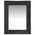 Espelho de Parede Estilo Barroco 50x40 cm Preto