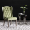 Cadeira de Jantar Veludo Verde-claro