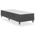 Cama Boxspring 90x200 cm Tecido Cinzento-escuro