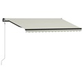 Toldo Retrátil Automático 400x300 cm Cor Creme