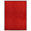 Tapete de Porta Lavável 90x120 cm Vermelho
