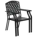 Cadeiras de Jardim Design Rede 4 pcs Aço Preto