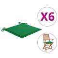 Almofadões P/ Cadeiras Jardim 6 pcs 40x40x4 cm Tecido Verde