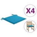 Almofadões P/ Cadeiras Jardim 4 pcs 50x50x4 cm Tecido Azul