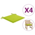 Almofadões Cadeira Jardim 4pcs 50x50x4cm Tecido Verde Brilhante