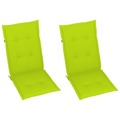 Almofadões P/ Cadeiras de Jardim 2 pcs 120x50x4 cm Verde-claro