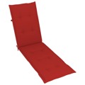 Almofadão para Cadeira de Terraço (75+105)x50x4 cm Vermelho