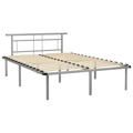 Estrutura de Cama Metal 140x200 cm Cinzento