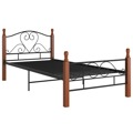 Estrutura de Cama 100x200 cm Metal Preto