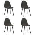 Cadeiras Jantar 4 pcs 45x54,5x87cm Couro Artificial Preto