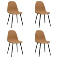 Cadeiras Jantar 4 pcs 45x54,5x87cm Couro Art. Castanho-claro