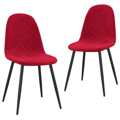 Cadeiras de Jantar 2 pcs Veludo Vermelho Tinto