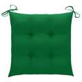 Almofadões de Cadeira 4 pcs 50x50x7 cm Tecido Verde