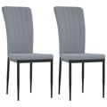 Cadeiras de Jantar 2 pcs Veludo Cinzento-claro