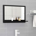 Espelho de Casa de Banho 60x10,5x37 cm Contraplacado Preto