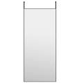 Espelho para Porta 40x100 cm Vidro e Alumínio Preto