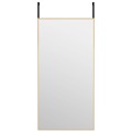 Espelho para Porta 40x80 cm Vidro e Alumínio Dourado