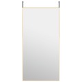 Espelho para Porta 50x100 cm Vidro e Alumínio Dourado