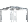 Gazebo com Cordões de Luzes 300x300 cm Cor Creme