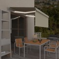 Toldo Retrátil Manual com Estore/led 3x2,5 M Cor Creme