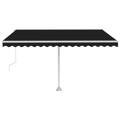 Toldo Automático com LED e Sensor de Vento 400x350 cm Antracite