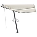 Toldo Retrátil Manual com LED 300x250 cm Cor Creme