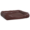 Cama para Cães 80x68x23 cm Couro Artificial Castanho