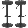 Bancos de Bar 2 pcs Veludo Preto