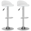 Bancos de Bar 2 pcs Couro Artificial Branco