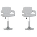 Cadeiras de Jantar Giratórias 2 pcs Couro Artificial Branco