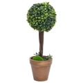 Plantas Bolas de Buxo Artificiais C/ Vasos 2 pcs 56 cm Verde