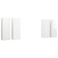 Móveis de Tv 4 pcs 30,5x30x90 cm Contraplacado Branco Brilhante