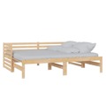 Estrutura Sofá-cama de Puxar 2x(90x200) cm Pinho Maciço