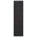 Tapete Sisal Natural 80x300 cm Preto