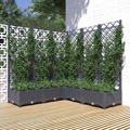 Vaso/floreira Jardim C/ Treliça 120x120x121,5cm Pp Cinza-escuro